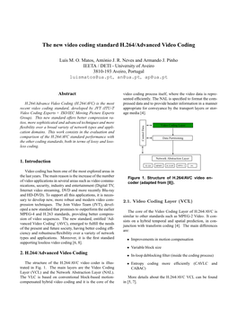 The New Video Coding Standard H.264/Advanced Video Coding