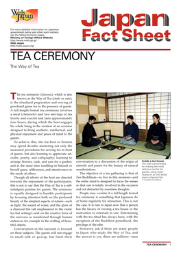 Tea Ceremony the Way of Tea