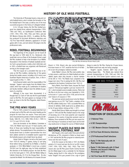 History of Ole Miss Football