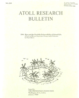 Atoll Research Bulletin