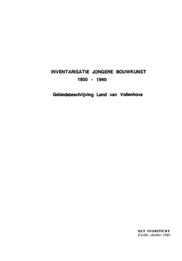 1940 Gebiedsbeschrijving Land Van Vollenhove