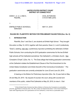 United States District Court District of Connecticut