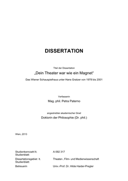 Dissertation