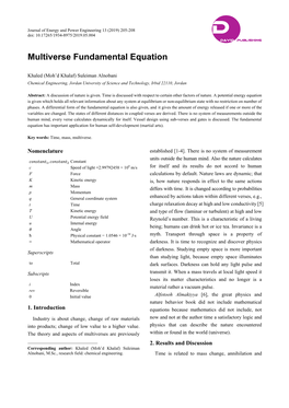 Multiverse Fundamental Equation