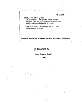 University Microfilms, a XEROX Company, Ann Arbor, Michigan