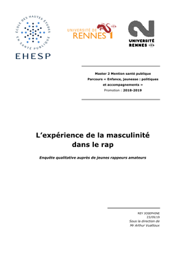 L'expérience De La Masculinité Dans Le