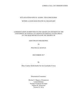 Correa Fall 2017 Dissertation Kūlana