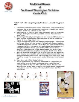 Traditional Karate at Southwest Washington Shotokan Karate Club