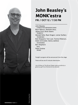 John Beasley's MONK'estra