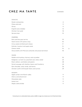 Dinner Menu 01.17.19