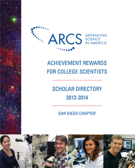 Achievement Rewards for College Scientists Scholar Directory 2013-2014