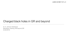 Charged Black Holes in GR and Beyond