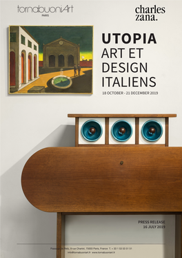 Utopia Art Et Design Italiens 18 October - 21 December 2019