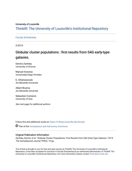 Globular Cluster Populations : First Results from S4G Early-Type Galaxies