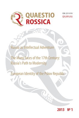 Russia's Path to Modernity European Identity of The