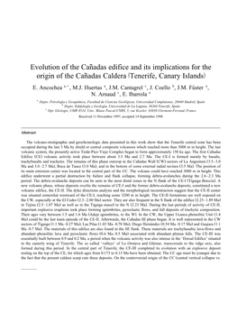 Ž / Origin of the Canadas Caldera Tenerife, Canary Islands