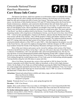 Carr House Info Center H Istory