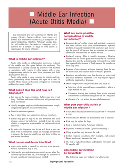 Middle Ear Infection (Acute Otitis Media) N