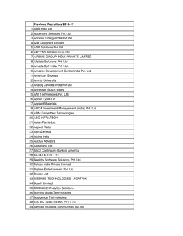 Recruiters 2016-17