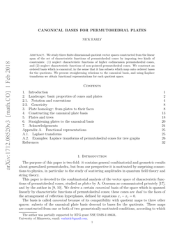 Arxiv:1712.08520V3 [Math.CO] 1 Feb 2018 Tions to Physics, in Particular to the Study of Scattering Amplitudes in Quantum ﬁeld Theory and String Theory