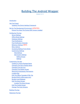 Building the Android Wrapper Version 3.0.1+