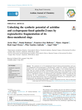 Unlocking the Synthetic Potential of Aziridine and Cyclopropane-Fused Quinolin-2-Ones by Regioselective Fragmentation of Its Three-Membered Rings