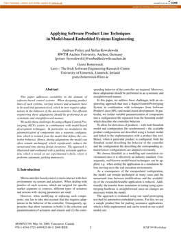 MOMPES: Applying Software Product Line Techniques in Model-Based