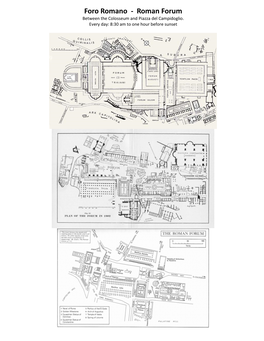 Foro Romano - Roman Forum Between the Colosseum and Piazza Del Campidoglio