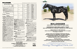 Fleming Thoroughbred Farm, LLC Nominated to Arizona Stallion S., Breeders' Cup