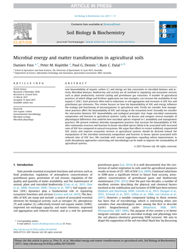 Soil Biology & Biochemistry