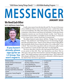 January 2020 Messenger