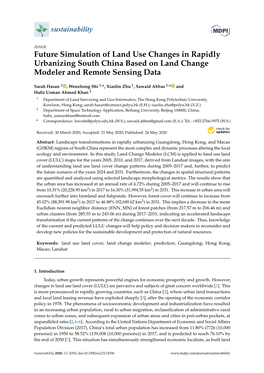 Future Simulation of Land Use Changes in Rapidly Urbanizing South China Based on Land Change Modeler and Remote Sensing Data