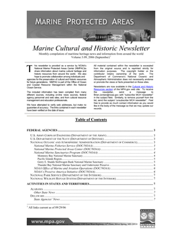 Marine Cultural and Historic Newsletter Vol 3(9)