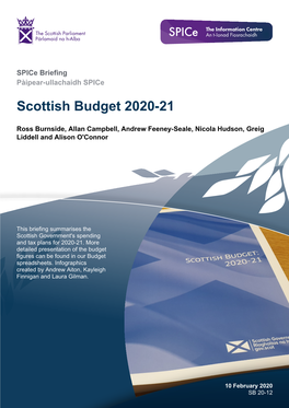 Scottish Budget 2020-21