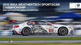 2016 Imsa Weathertech Sportscar Championship