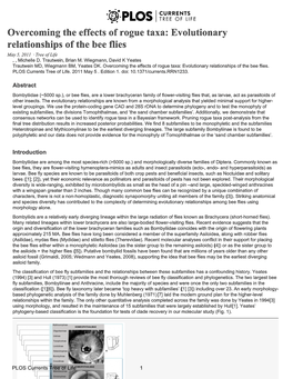 Evolutionary Relationships of the Bee Flies Œ PLOS