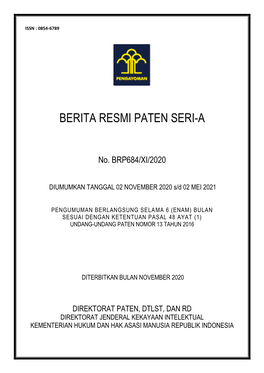 Berita Resmi Paten Seri-A