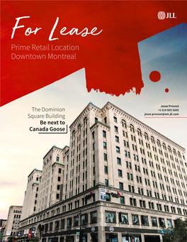 Prime Retail Location Downtown Montreal