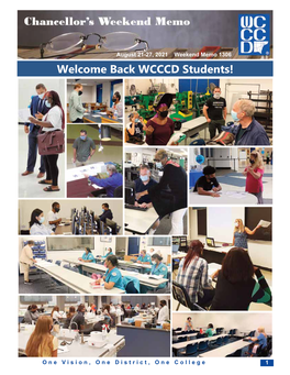 Welcome Back WCCCD Students!