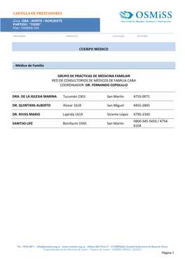 TIGRE” Plan: OSMISS 200