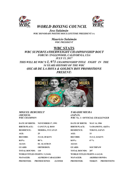 Wbc Bantamweight Championship