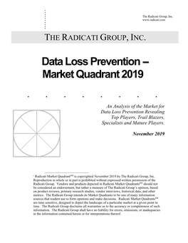 Data Loss Prevention -- Market Quadrant 2019 *