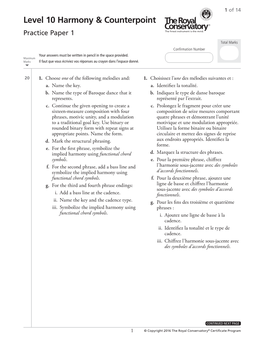 Level 10 Harmony & Counterpoint