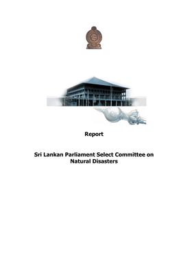 Report Sri Lankan Parliament Select Committee on Natural Disasters