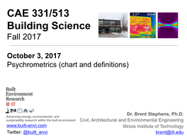 Psychrometrics (Chart and Definitions)