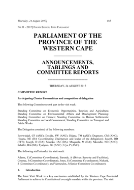 Parliament of the Province of the Western Cape