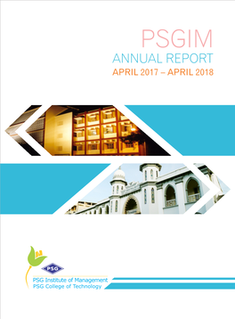 PSGIM Annual Report 2017-2018.Cdr
