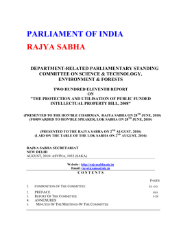 Parliament of India Rajya Sabha