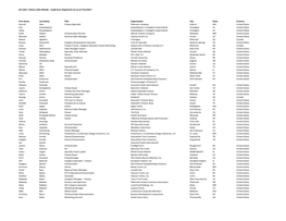 ACS 2017: Cheese with Altitude - Conference Registrant List As of 7/11/2017