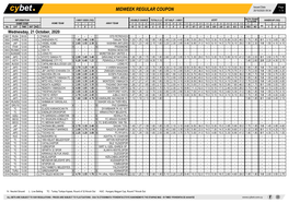 Midweek Regular Coupon 20/10/2020 09:34 1 / 9